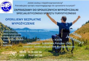 Wypożyczalnia sprzętu turystycznego - plakat