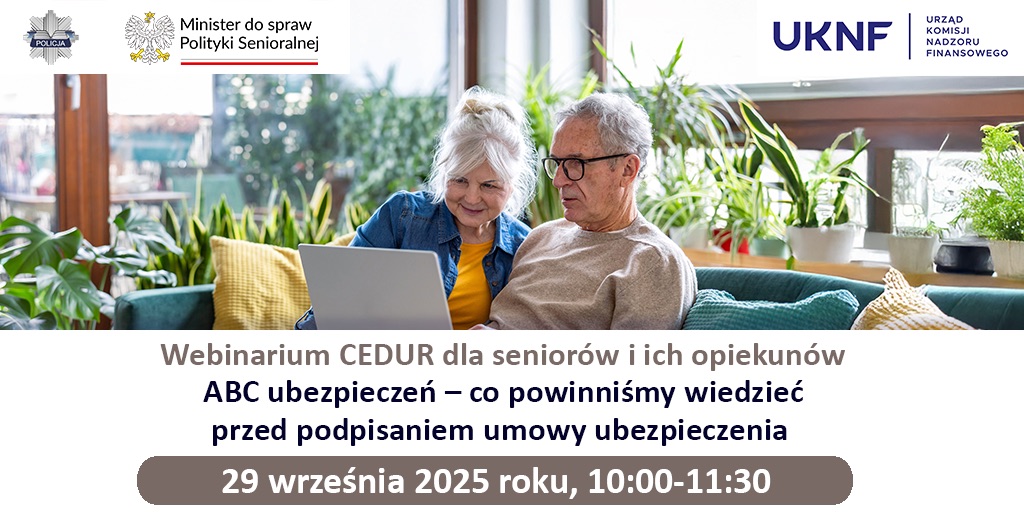 UKNF Webinarium CEDUR dla seniorów i opiekunów